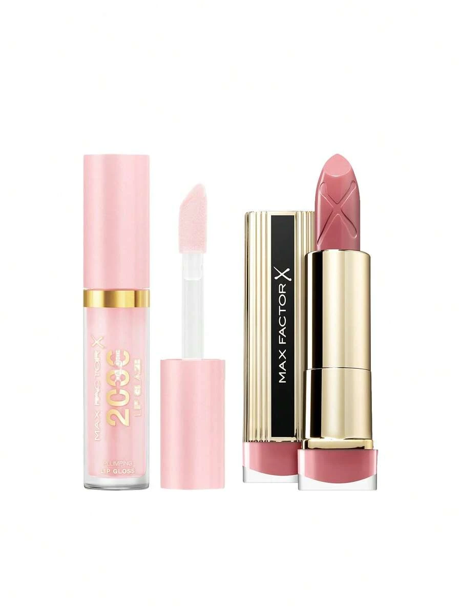 Max Factor [حزمة] 2000 كالوري لمعان الشفاه 010 حلوى القطن 4.4 مل + إكسير اللون أحمر الشفاه 010 اللوز المحمص 4 جرام - 010 حلوى القطن + 010 لوز محمص - مشاهدة 1