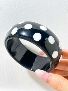 Dopamine Geometric Ring Resin Women's Bracelet Exaggerated Versatile Women's Bangle Set - Multicolor a - View 10