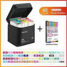 48-180 Colors Alcohol Brush Pen Set, Dual-Tip Blending Art Markers, Suitable For Painting, Permanent Sketching, Adult Coloring, Illustration, Artist Brushes, Back To School Gift - Sets - View 15