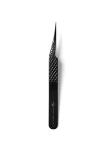 1pc Precision Eyelash Extension Tweezers, Stainless Steel Ultra-Hard Black Anti-Static Lash Tool For Isolation, Picking And Professional Salon Use, Winky Beauty - Black - View 8