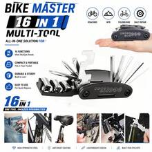 2pcs/Set 16-In-1 Multifunctional Bicycle Repair Tool Kit, Portable Wrench Screwdriver For Mountain Bike, Motorcycle Maintenance - Black - View 2