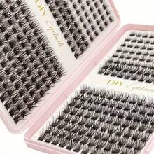 384 Individual Cluster Lashes,Lash Book, Cluster Lashes, DIY Eyelash Extension Kit For Home Use, Lash Clusters, DIY Lash Extension Kit, Lightweight False Eyelashes, Lightweight Faux Mink Lash Clusters For Natural Makeup, Suitable For Daily And Dating - View 3