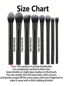 BAILIFOREVER 11/18pcs Makeup Brush And Sponge Tool Set, Professional Makeup Brush And Makeup Sponge Set, Powder Puff Makeup Brush Set, Makeup Brush Set, Makeup Brush Set, Makeup Set, Complete Makeup Set, Makeup Brush Set, Complete Makeup Set, Brush Set, Makeup Brush Set, Makeup Gift Set, Freebie, Professional Makeup Brush, Complete Makeup Set - Black - View 5