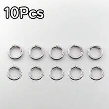 10/20/30 Pcs Flat Trigger Snap Rings O-Rings, Metal Keychain Rings, Used For Keychains, Bags, Wallets Round Clips - Keychain Hooks Replacement Keyring Lanyard DIY Crafts - Multicolor - View 13