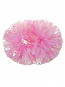 Cheerleading Double-Headed Pom Poms With Baton Handle Encryption Matte Flower Ball Cheer Pomoms For Adults Girls Boys Cheerleader Hand Flower Pom Pom For Dance Gymnastics Competitions Performances Activity Team Spirit Sports Dance Cheer Stuff - Multicolor - View 12