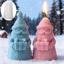 Santa Claus Scented Candle Silicone Mold DIY Christmas Handmade Scented Candle Plaster Diffuser Stone Ornament Mold - Santa Claus - View 3
