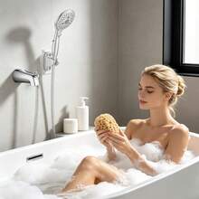 2-Function Ergonomical Bathroom Bathtub Faucet, Bathtub Spout Bathtub Faucet 5.39*3.54*2.56 In - Variant - View 9