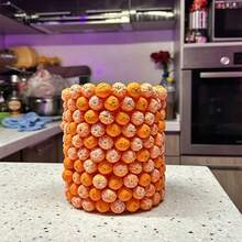 1pc 9-Cavity 3D Mini Orange Silicone Candle Mold - Realistic Peeled Citrus Shape Casting Mold, Suitable For DIY Aromatherapy Candles, Soap, Epoxy Resin, Plaster Diffuser Stone And New Year, Christmas Home Decor And Autumn Holiday Gift Craft Making - White - View 12