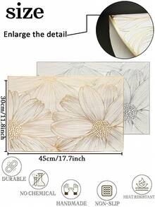 1-6 piezas Manteles individuales rectangulares minimalistas de PVC, lavables, fáciles de limpiar, antideslizantes, para mesa de comedor, Ensueño dulce, Manteles elegantes, Decoración de mesa, Alfombra de cocina y comedor, Decoración de boda y festividades - Multicolor - Ver 3