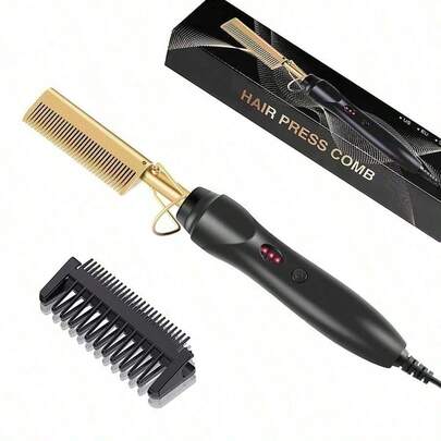 2-In-1 Wet & Dry Fluffy Curling Iron For Bangs, Electric Hair Curler & Straightener Brush, Gift Ideas For Men & Women, Unique Gifts, Top Gifts, Cool Gifts, Gifts For Her, Gift Sets