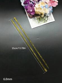 35cm Crystal Clear Acrylic Single Point Crochet Hooks, 4.0-10.0mm 7 Sizes Color-Coded, Transparent Rainbow Smooth Lightweight Plastic Knitting Needles For Autumn/Winter Christmas DIY Handmade Gifts - Plastic Single-piece Sweater Needle - View 17