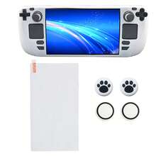 1pc Console Protective Case + 4pcs Joystick Caps + 1pc Tempered Glass Screen Protector Set For Steam Deck, Anti-Drop, Anti-Dust, Anti-Sweat, Enhanced Gaming Control And Experience - View 4