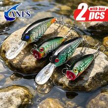 ANFS 2pcs Fishing Lure, Realistic Design Artificial Baits With Vibrant Patterns For Freshwater Saltwater Fishing - Multicolor - View 4