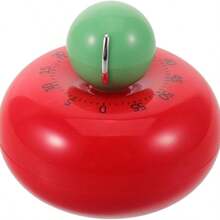 1pc Magnetic Mechanical Kitchen Timer, Battery-Free Time Management Tool, Fun Design, Suitable For Baking, Cooking, Studying And Sports, Ideal For Home, Chef, Office And Classroom Use, Easy To Store - Red - View 3