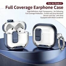 1 buah Casing Ponsel/Penyangga Earphone Transparan dengan Tutup Terbuka dan Warna Kontras, Kompatibel dengan Apple 4 Earbud Bluetooth Nirkabel, Transparan dengan Pelindung Lembut untuk Switch Pro 2 - Clear - View 26