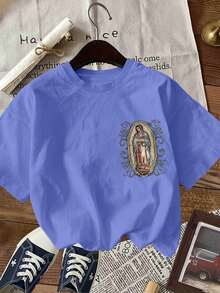 Women T-Shirts - 紫藍色 - 查看 2