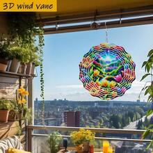 3D 1pc, Colorful Flower Sea Surrounding Dreamy Valley, 10in/360° DIY Creative Wind Spinner "Four Seasons Creative Style Wind Spinner Set, Suitable For Christmas, Halloween, And Other Scenes (Pendant Not Included) Random Style - Multicolor - View 8