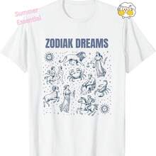 Zodiak Dreams Retro Zodiac Pattern T-Shirt - White - View 1