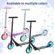 Commugo T1 Kick Scooter For Kids 6-12, Teens, Foldable Lightweight Scooter With 8 Inch Wheels, Hell A Grip, Max Load 240 LBS, Gift For Childs Adjustable Height Handlebars - Blue - View 5
