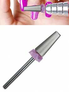 Mata Bor Kuku 5-in-1, Tangkai 3/32" Mata Bor Tapered Karbida Tungsten untuk Penghapusan Cepat Kuku Akrilik, Gel Keras, dan Kutikula, Mata Bor Kikir Kuku Elektrik Profesional untuk Mesin Bor Kuku - MultiWarna - View 3