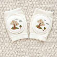 A-Class Pure Cotton Baby Crawling Knee Pads, 3D Embroidered Rabbit Non-Slip Leg Protectors, High Elasticity Breathable Anti-Collision Crawling Pads - 0-3 Years Old - View 11