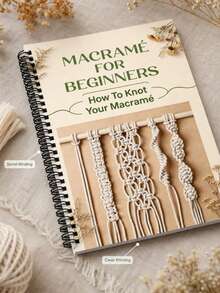 1pc Knotting & Macrame Basics Notebook, Spiral Bound Practice Book, Includes Easy-To-Follow Knotting Tutorials And Professional Handmade Journal, Help You Master Rope Art From Scratch - Multiple Styles - View 5