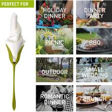 10/20pcs Floral Napkin Holders, Fashionable & Elegant, Creative Flower-Shaped Stand, Easy To Use, Combines Storage & Decorative Functions. Suitable For Weddings, Various Holiday Parties And Daily Table Settings - Easy-To-Use Floral Napkin Holders For Everyone - Multicolor - View 5