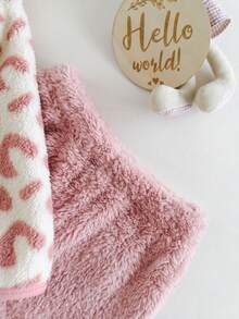 Baby Girls Autumn Clothes 2-Piece Set, New Fall/Winter Fashion Versatile Cute Fleece Printed Leopard Print Fur Collar Jacket And Solid Color Long Pants, Suitable For Outdoor Wear - Pink - View 7