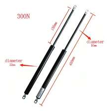 2 Pistones De Gas Amortiguador De Resorte 40cm 300n Negro - Negro - Ver 6