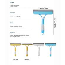 3-In-1 Multifunctional Glass Squeegee With Spray, Wipe And Squeegee Functions, Efficient Cleaning Tool For Windows, Mirrors And Bathroom Glass, One-Pole Design For Enhanced Cleaning Efficiency - Multicolor - View 8