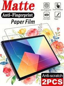 2片裝磨砂紙感平板螢幕保護貼 防眩光 防指紋 防刮 相容 Galaxy Tab/iPad Air Pro/小米/華為 MatePad/Honor Pad 防爆耐刮 辦公繪圖書寫軟膜 非玻璃 - 霧面 - 查看 98