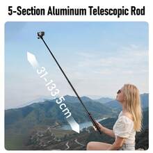 Ambitful UT07 Extendable Tripod Selfie Stick, Dual Interface Portable Mini Tripod Stand, Suitable For Action Cameras, Insta 360 Cameras, Aluminum Alloy Handheld Travel Monopod - View 8