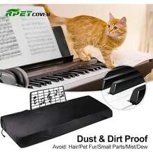 Electronic Keyboard Dust Cover For Piano Enthusiasts, 61/88 Keys Universal Fabric Body Cover And Storage Cover - A - View 2