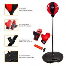 Crystals Kids Free Standing Boxing Punch Bag - Adjustable Height With Gloves - Punch Bag - View 6