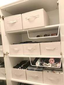 1pc Shirt Storage Organizer Travel Slouchy Person T-Shirt Folding Clothes Storage Box Pants Organizer - Beige - View 1