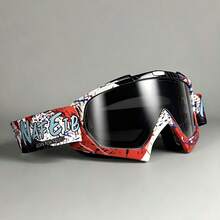 TUOGTCI Gafas de motocicleta todoterreno con lentes de policarbonato para uso unisex, protección ocular para deportes al aire libre, a prueba de viento y polvo. Para uso decorativo ordinario - Marcos de policarbonato, sin graduación óptica - Multicolor - Ver 24