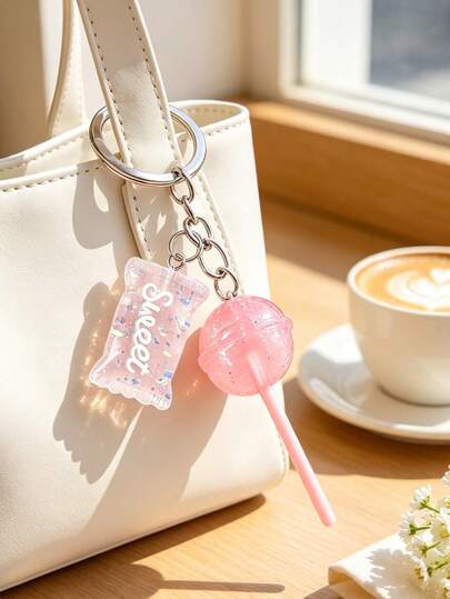 Llavero de piruleta brillante y lindo, llavero de caramelo, colgante de bolsa de caramelo realista, colgante de bolsa adorable, piruleta de acrílico transparente que brilla en la oscuridad, colgante de bolsa de caramelo dulce, llavero de estilo lindo, colgante de bolso / billetera, decoración de mochila, decoración de bolso diario y llave de coche, adecuado para amigos, familia, mejores amigos, compañeros de clase, regalo de cumpleaños único, regalo de vacaciones, regalo de fiesta, regalo de vacaciones, regalo de boda, regalo de vuelta a la escuela