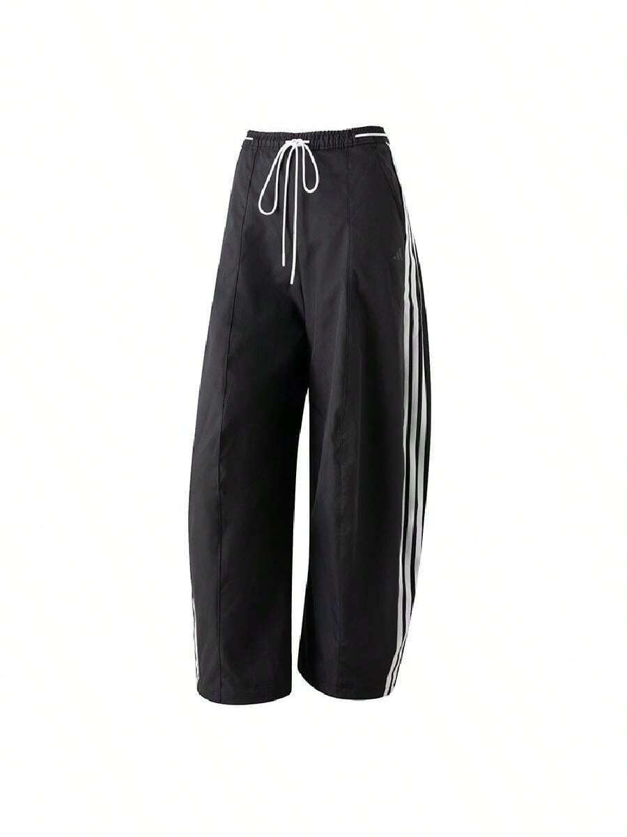 Adidas Women's Sports Long Pants DCE BLN PNT 26 Summer New Drawstring Wide Leg Casual Pants KZ4198 - Black - View 1