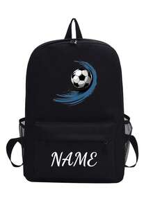 This Spacious And Lightweight Soccer Print Backpack Is Perfect For School, Work, And Leisure. It Features Adjustable Shoulder Straps And... - Multicolor - View 20