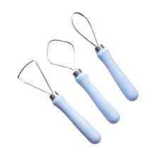 3Pcs Pottery Trimming Tools Stainless Steel Loop Ribbon Scraper For Ceramic Clay Carving - Multicolor - View 8