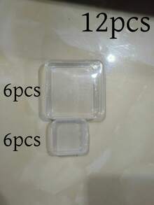 1/4/6pcs New Square Transparent Plastic Storage Box With Lid, Sealed Dust-Proof Container For Small Items, Stationery, Jewelry, Beads, Earrings, Stickers, PP Parts Organizer Box - Clear - View 17