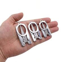 1pc Portable Foldable Scissors, Suitable For Home, Office, Travel, Outdoor Camping, Fishing, Mini Compact Folding Scissors - Silver - View 2