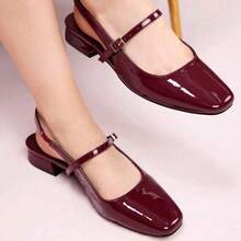 GAN AI Women Flats - Red - View 2