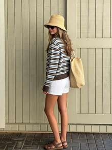 Women's New Multi-Color Horizontal Striped Patchwork Long Sleeve Half-Open Collar Knit Sweater Fall - Multicolor - View 10