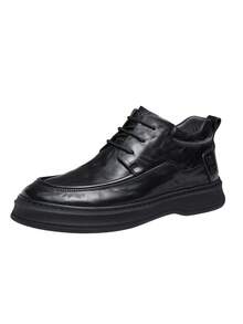 CAMEL CROWN Men's Business Casual Leather Shoes, Soft Sole, Anti-Slip, Comfortable, Breathable, Suitable For Formal Occasions - Black - View 2