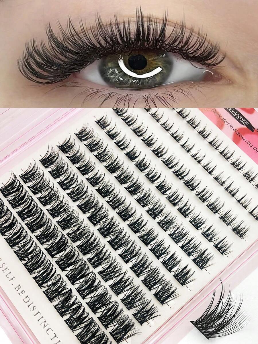 Asiteo 120pcs Bulu Mata Ekstensi Lembut dan Halus, Campuran 8-16mm 0.07mm D Curl, 10 Baris Bulu Mata Imitasi Mink Tahan Air, Cocok untuk Tampilan Riasan Natural hingga Dramatis, Ideal untuk Sehari-hari, Pesta, atau Acara - D - View 1