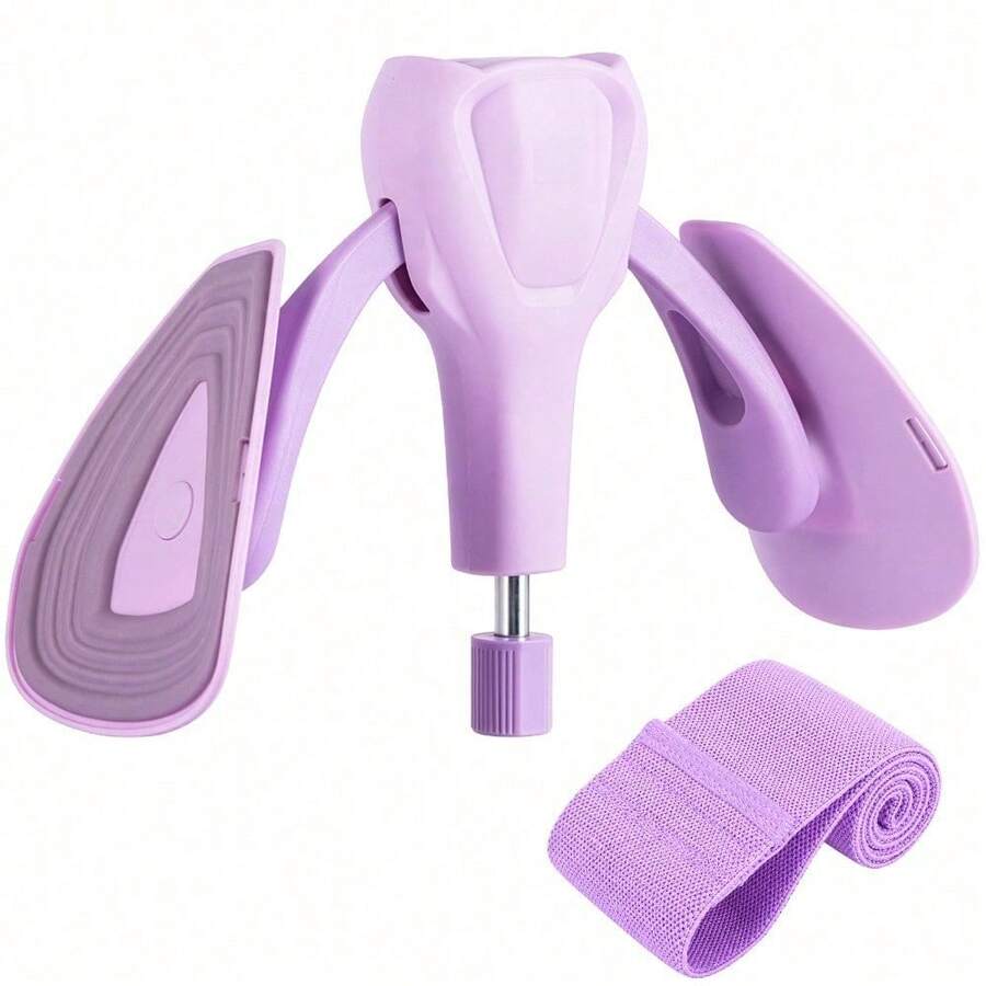 Adjustable Kegel Trainer Inner Thigh Adductor Hip Exerciser For Pelvic Floor Muscle With Band - 紫色 - 查看 1