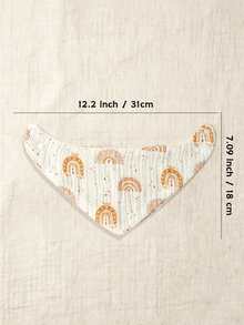 5pcs/Set Pure Cotton Baby Bibs, Soft Gauze Triangle Bandana Drool Bibs, Adjustable Snap Button Newborn Bibs - Multicolor - View 3