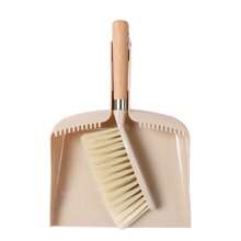 2PCS - 1 Dustpan + 1 Broom 1set Mini Dustpan And Brush Set, Wooden Handle Soft Bristle Cleaning Brush, Portable Hanging Desk Sweeper With Teeth Scraper, Small Broom Dustpan Combo For Desktop, Pet Hair, Keyboard, Home & Car Cleaning - Milky White - View 7