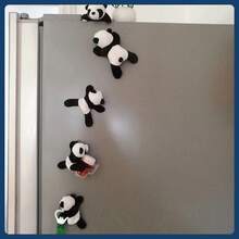 1/3/5/10pcs Cute Soft Panda Magnetic Fridge Magnets Decor - Oval Fabric Whiteboard And Refrigerator Decoration, Perfect For Gifts And Storage - Multicolor - View 5